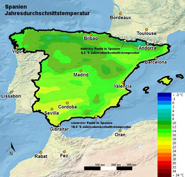 Spanien Wetter & Klima: Klimatabelle, Temperaturen und beste Reisezeit